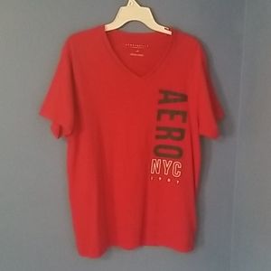 Aeropostale Red V Neck Size L